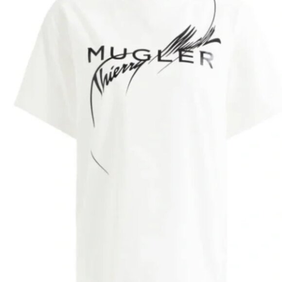 Thierry Mugler x H&M White Logo Star Printed T. Size SMALL - Picture 1 of 7